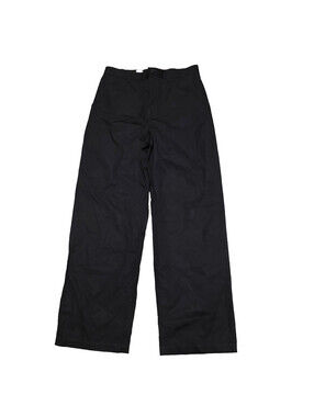 Filippa K Mens High Rise Flat Front Wide Leg Dress Pants Black Size 48EU   30x31